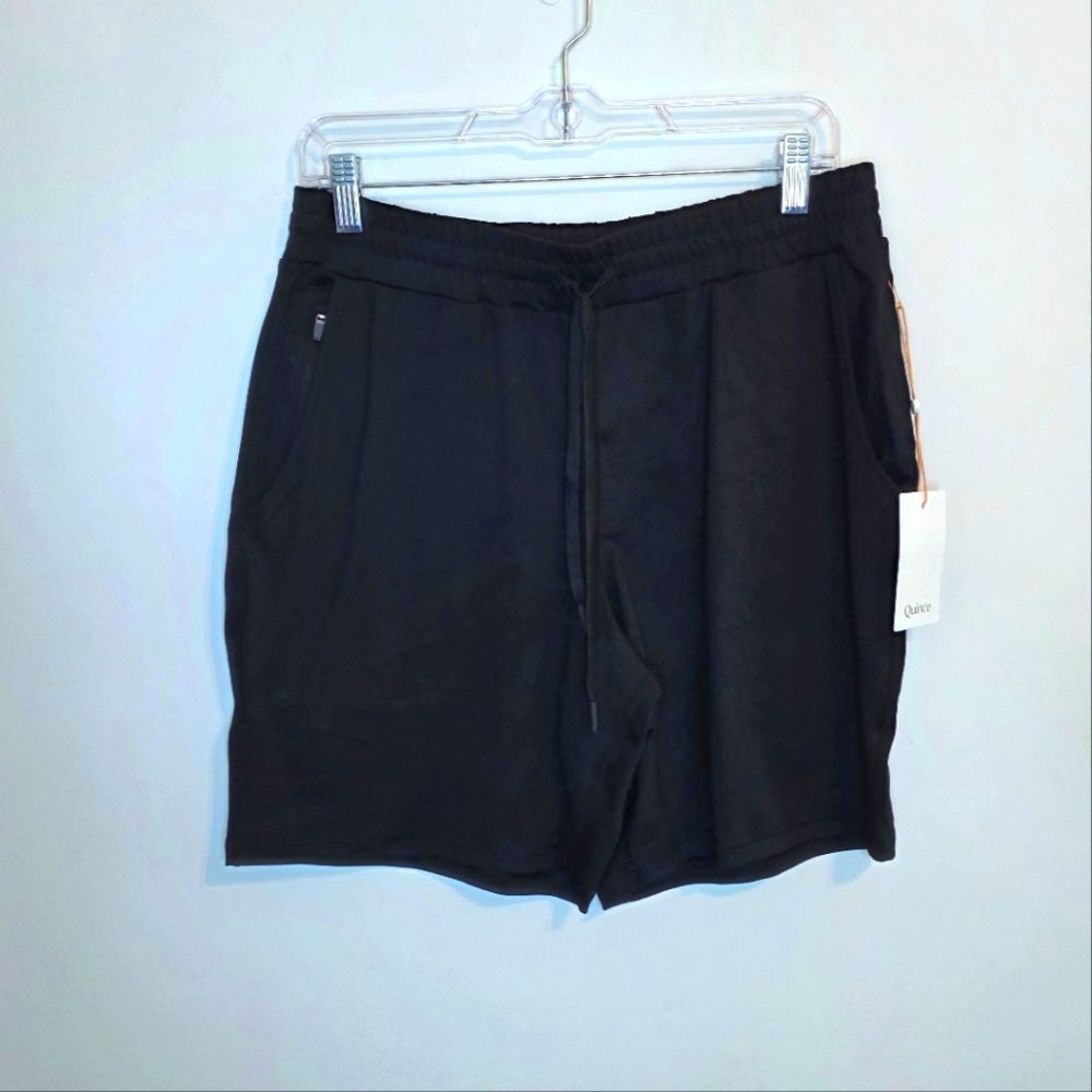 Quince Black Pull-on Elastic Waist Shorts New With Tag Size Medium